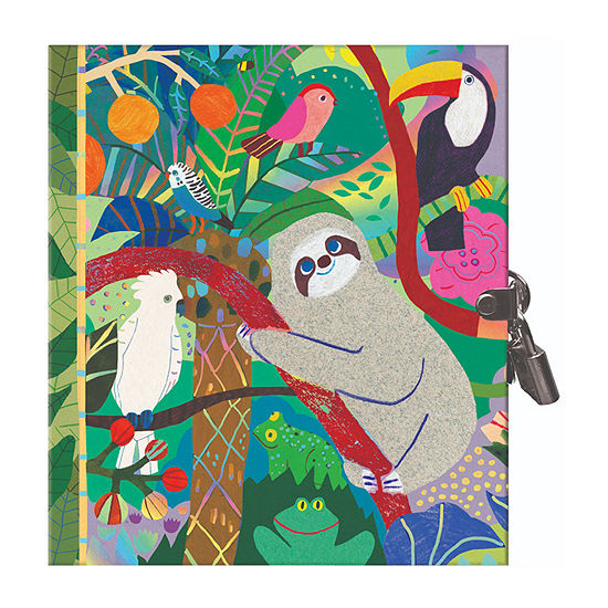 Eeboo Secret Sloth Hardcover Journal With Lock And Key