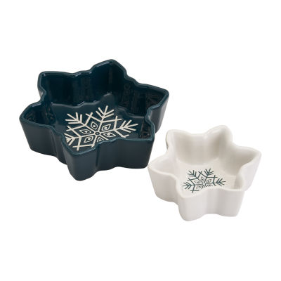 Tabletops Unlimited Winter Forest 2pc. Stoneware Dipping Bowl TTU