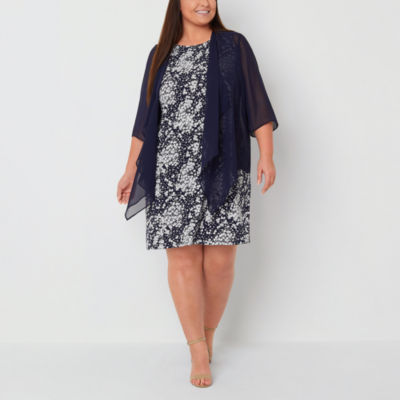 R & K Originals Plus Faux-Jacket Dress