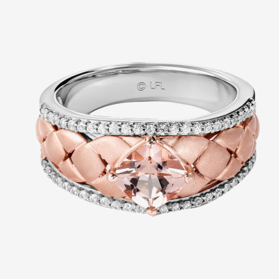 Star Wars Fine Jewelry Galactic Royalty Womens 1/5 CT. T.W. Genuine Pink Morganite 10K Rose Gold Sterling Silver Cushion Cocktail Ring