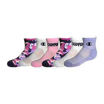 hvor som helst Himmel Vask vinduer Champion Big Girls 6 Pair Quarter Socks, Color: Urban Lilac - JCPenney