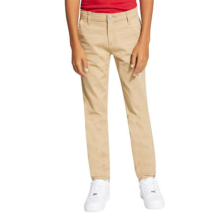 Levi's Big Boys Adjustable Waist 502 Tapered Flat Front Pant, 20, Yellow