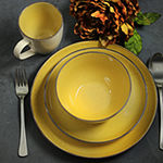 Elama Mellow-Yellow 16-pc. Stoneware Dinnerware Set