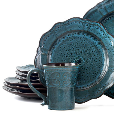 Elama Lavish 16-pc. Stoneware Dinnerware Set