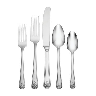 Oneida Deauville 45pc. 18/10 Stainless Steel Flatware Set, Color