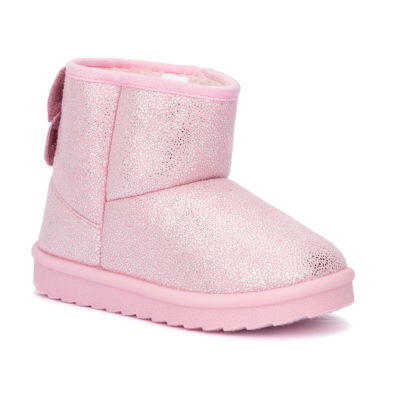 Olivia Miller Toddler Girls Bow Slipper Flat Heel Winter Boots