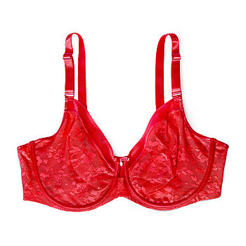 Underwired lace bra - Red - Ladies