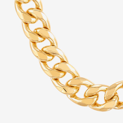 Mens 14K Gold 22 Inch Curb Chain Necklace