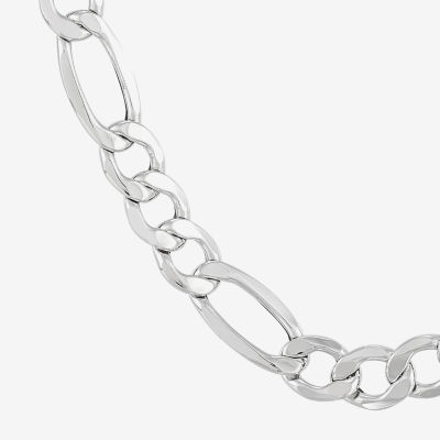 Crucible Men's Stainless Steel Polished Figaro Chain Necklace