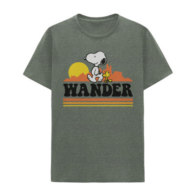 Mens Short Sleeve Snoopy Graphic T-Shirt