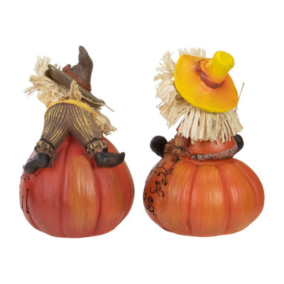 Northlight Scarecrow On A Pumpkin Figures 2-pc. Thanksgiving Tabletop Decor