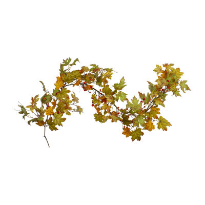 Northlight 5" X 6" Leaves And Berries Artificial Unlit Thanksgiving Garland