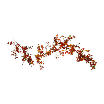 Northlight 5ft Berry And Leaves Fall Harvest Artificial Unlit Thanksgiving Indoor Garland