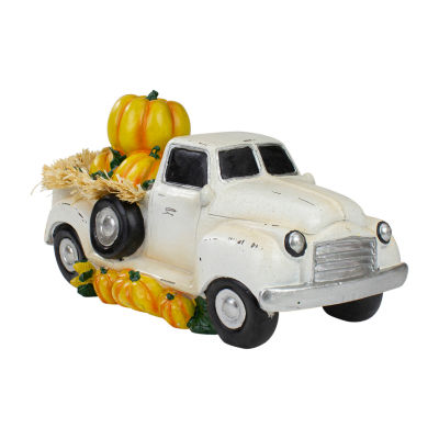 Northlight 11.25" Truck Full Of Pumpkins And Hay Figure Thanksgiving Tabletop Decor