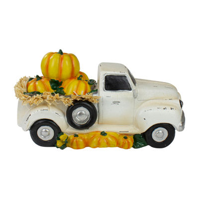 Northlight 11.25" Truck Full Of Pumpkins And Hay Figure Thanksgiving Tabletop Decor