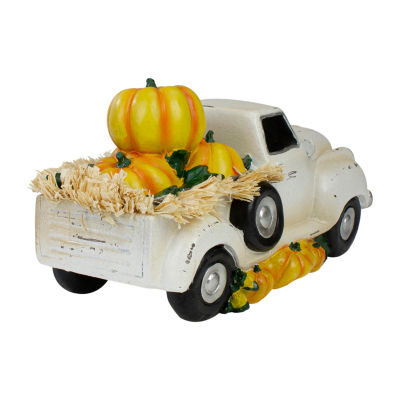 Northlight 11.25" Truck Full Of Pumpkins And Hay Figure Thanksgiving Tabletop Decor