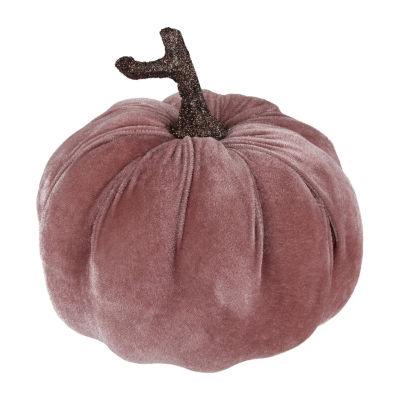 Northlight "6.25"" Pink Velour Pumpkin Fall Harvest" Thanksgiving Tabletop Decor