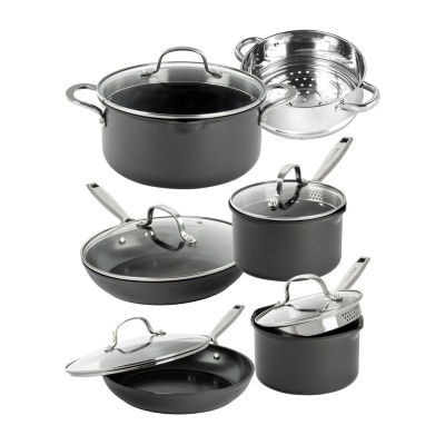 Gotham Steel Pro Ultra Ceramic 2x 11pc. NonStick Cookware Set, Color Black JCPenney