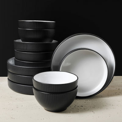 Christian Siriano New York Larosso 12-pc. Stoneware Dinnerware Set