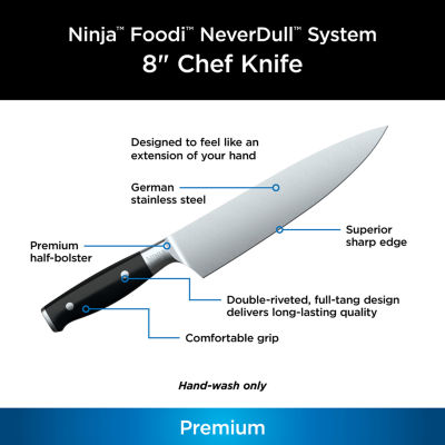 Ninja Foodi Neverdull 8" Chefs Knife