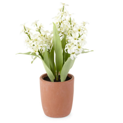 Linden Street 16.25" White Hyacinth Potted Artificial Plant