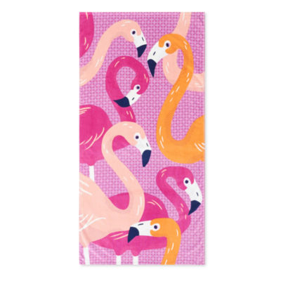 Outdoor Oasis Printed Flamingo Beach Towel