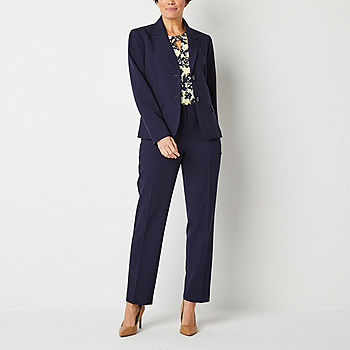 Black Label by Evan-Picone Womens Classic Fit Straight Suit Pants