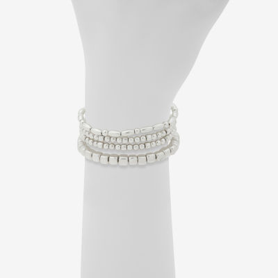 a.n.a Silver Tone Stretch Bracelet