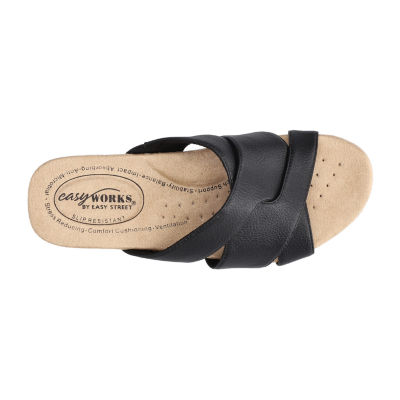 Easy Works By Easy Street Womens Ren Wedge Sandals