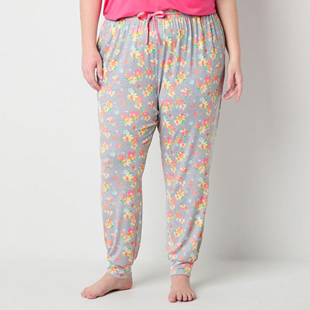 Sleep Chic Womens Plus Pajama Pants, 3x, Gray