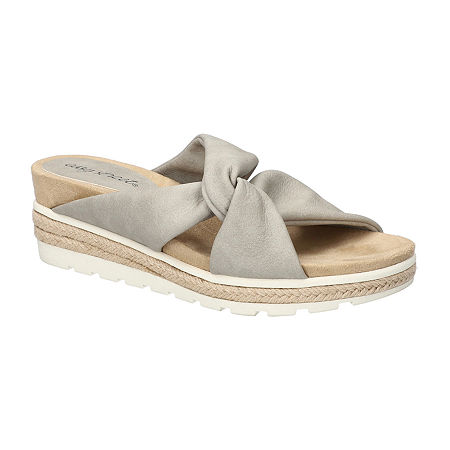 Easy Street Womens Ja Wedge Sandals In Gray