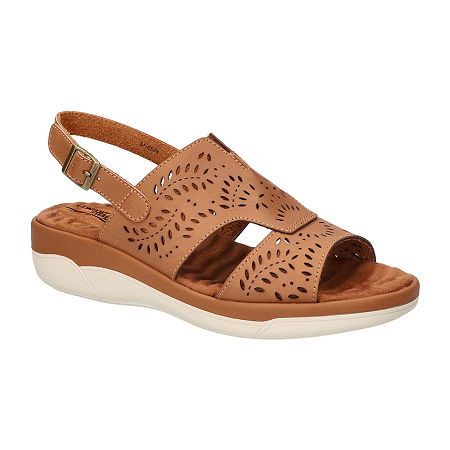 Easy Street Womens Primrose Strap Sandals, 9 Medium, Brown