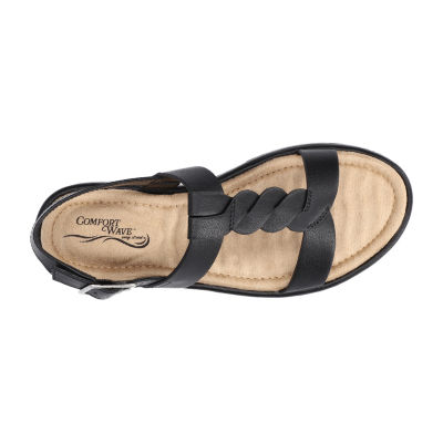 Easy Street Womens Tampa Adjustable Strap Flat Sandals