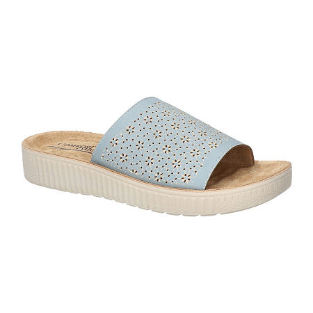 Easy Street Womens Ivey Slide Sandals In Blue