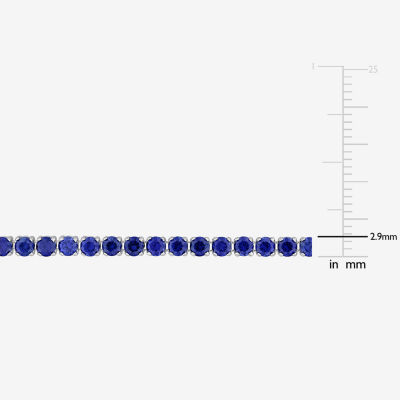 Gemstone Sterling Silver 7.25 Inch Tennis Bracelet