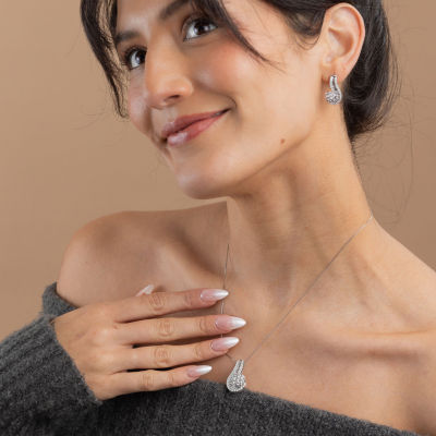 Diamond Blossom (G / Si2) Womens 2 CT. T.W. Lab Grown White Diamond 10K White Gold Drop Earrings