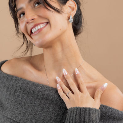 (H / I1) Womens 2MM 1/4 CT. T.W. Lab Grown White Diamond 10K White Gold Wedding Band