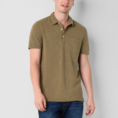 mutual weave Mens Regular Fit Short Sleeve Pocket Polo Shirt