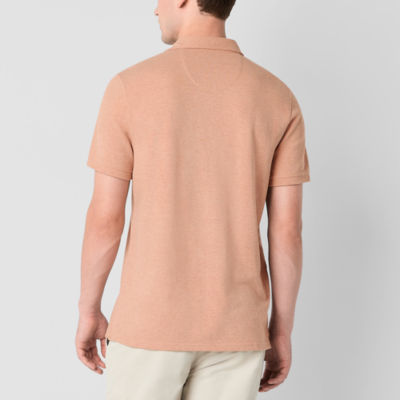 mutual weave Mens Regular Fit Short Sleeve Polo Shirt