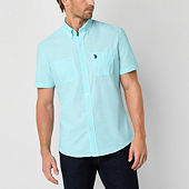 Wrangler Checotah Mens Classic Fit Long Sleeve Striped Button-Down Shirt