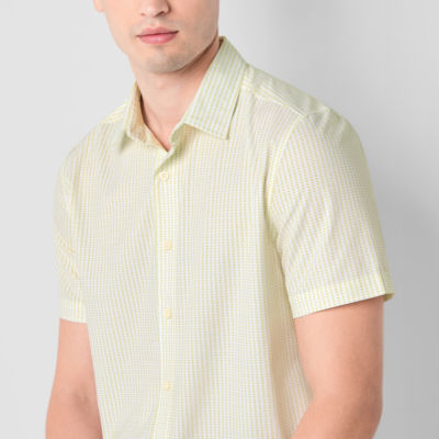 Stylus Mens Short Sleeve Regular Fit Button-Down Shirt