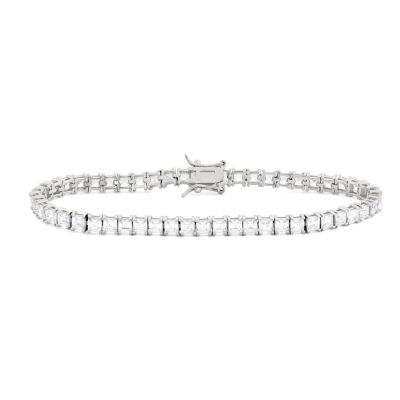 DiamonArt® White Cubic Zirconia Sterling Silver 7.25 Inch Tennis Bracelet