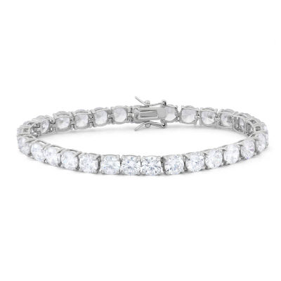 DiamonArt® White Cubic Zirconia Sterling Silver 7.25 Inch Tennis Bracelet