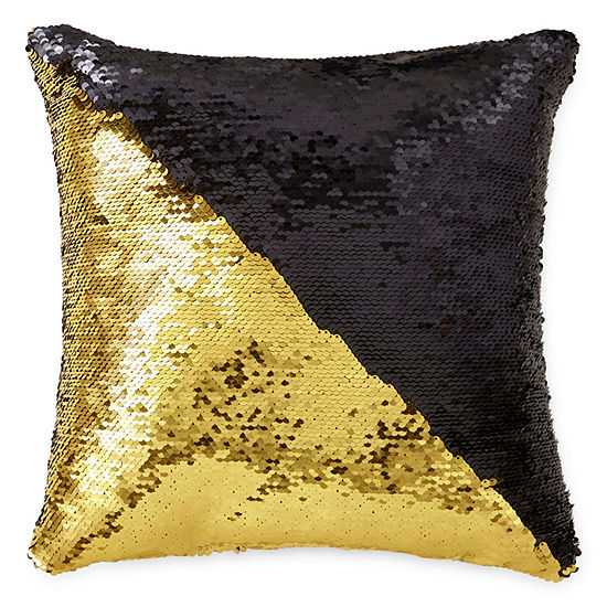 Home Expressions Sequined Mermaid Square Throw Pillow