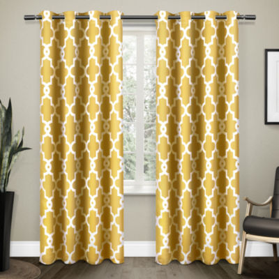 Exclusive Home Curtains Ironwork Energy Saving Blackout Grommet Top Set