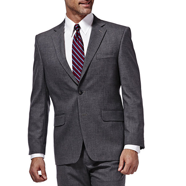 Haggar Mens Sharkskin Premium Classic-Fit Stretch Suit Separate Coat J.M 
