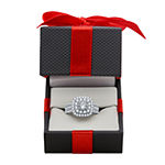 LIMITED EDITION! Womens 1 1/4 CT. T.W. Genuine White Diamond 10K White Gold Halo Engagement Ring