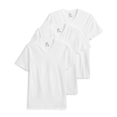 Jockey Cotton Stretch Mens 3 Pack Short Sleeve V Neck Moisture Wicking T-Shirt