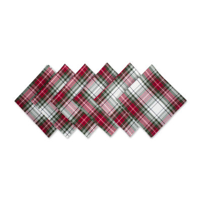 Design Imports Christmas Plaid 6-pc. Napkins