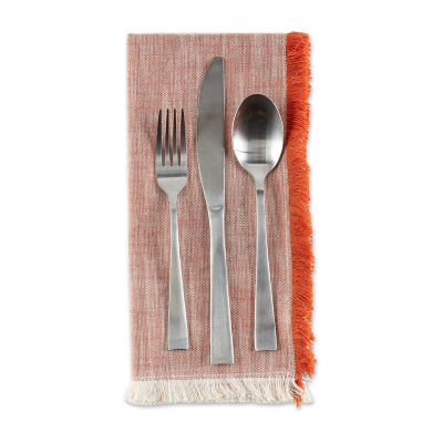 Design Imports Burnt Orange Fringe 6-pc. Napkins